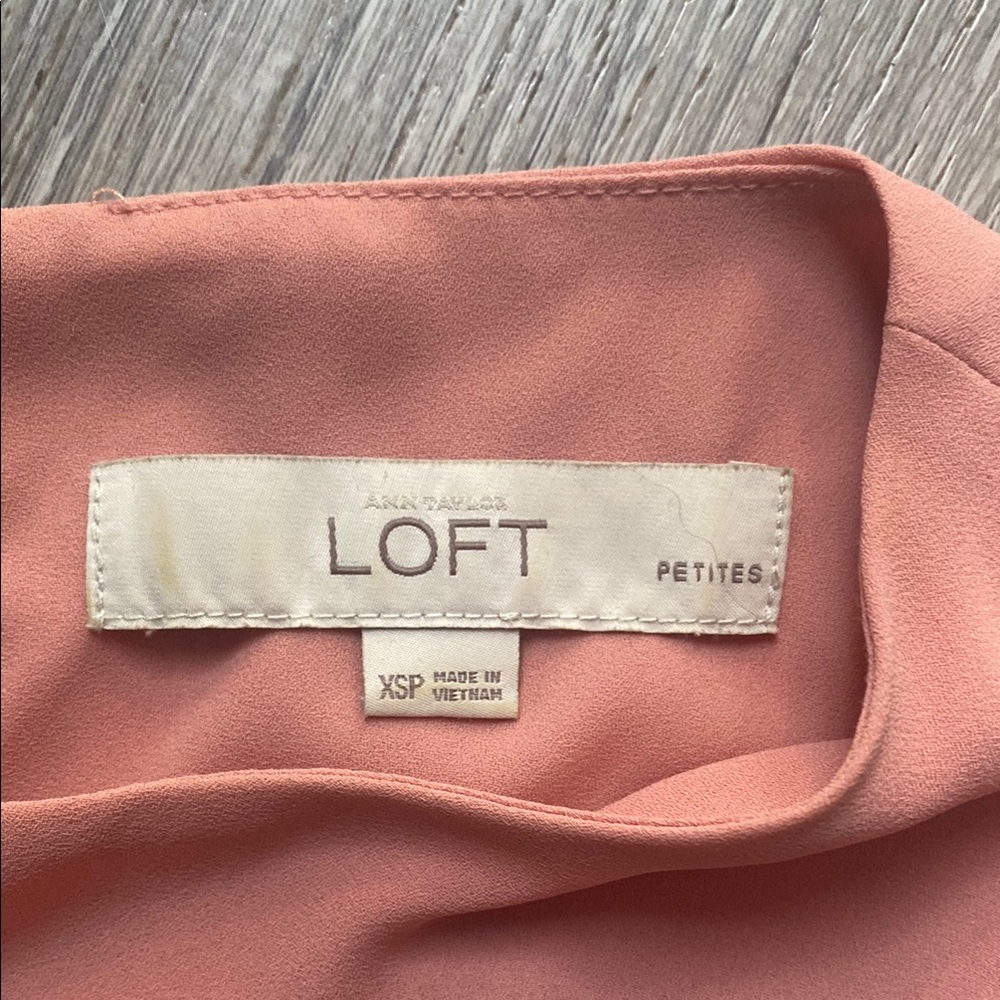 LOFT Pink Ruffled Blouse - Picture 3 of 4